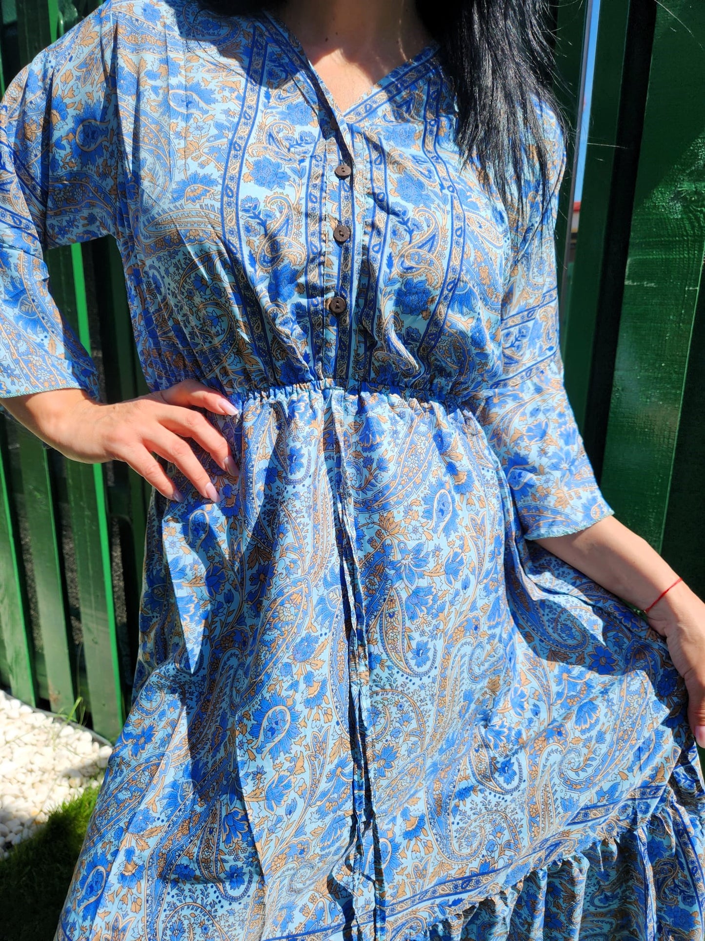 Rochie Lunga cu Motive Florale Daria 13