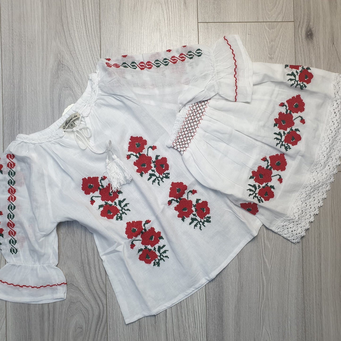 Set bluza si fusta Traditionala Brodata de Copii elena 1 - LUX